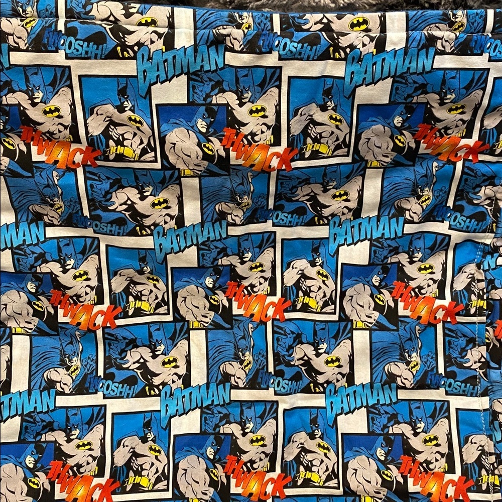 Handmade Blue DC Comic Book/ Batman Patterned Blanket - Picture 8 of 16